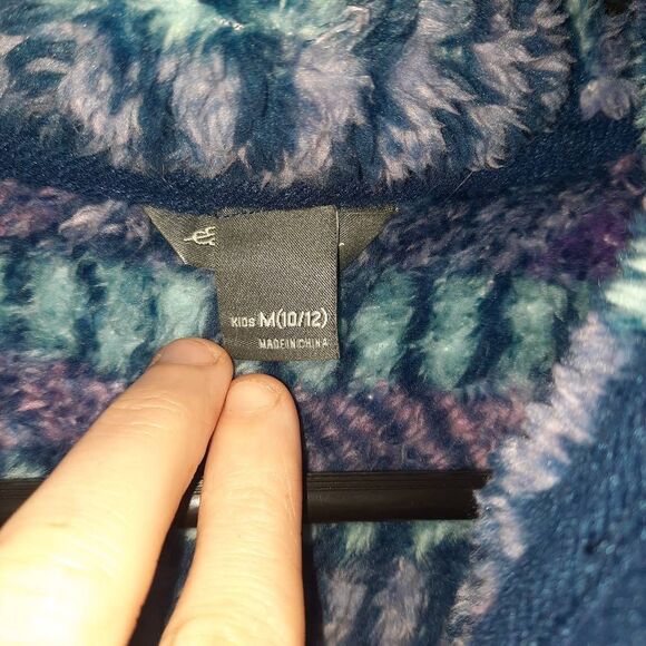 Girls Eddie Bauer Sherpa Hooded Jacket Size 10/12 - Picture 4 of 4